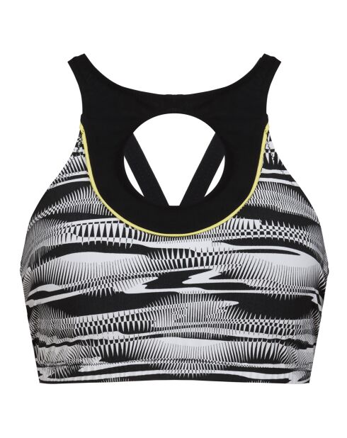 Top bikini Powerline nero/bianco