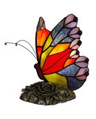 Lampe à poser Papillon multicolore - 22x13.5x16.5 cm