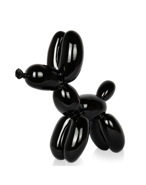 Petite sculpture chien ballon noire - 26x27x9.5 cm