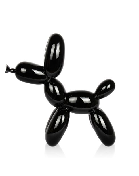 Petite sculpture chien ballon noire - 26x27x9.5 cm