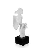 Sculpture Visage & Main blanche - 45x18x17 cm