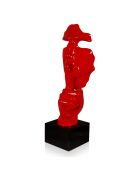 Sculpture Visage & Main rouge - 45x18x17 cm