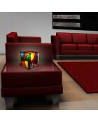 Lampe de chevet Tiffany Cube Kandinsky - 15x15x15 cm
