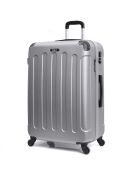 XXS Madrid-E 45 cm silberner Kabinenkoffer mit 4 Rädern
