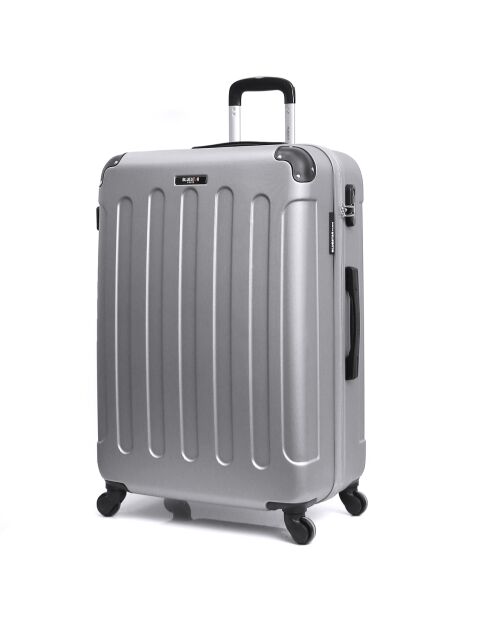 XXS Madrid-E 45 cm zilverkleurige handbagagekoffer met 4 wielen