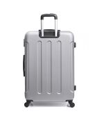 XXS Madrid-E 45 cm silberner Kabinenkoffer mit 4 Rädern