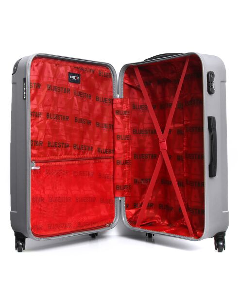 XXS Madrid-E 45 cm zilverkleurige handbagagekoffer met 4 wielen