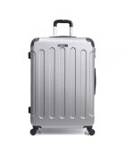 XXS Madrid-E 45 cm silberner Kabinenkoffer mit 4 Rädern