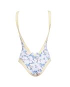 Maillot de Bain 1 Pièce retro Anna Halo blanc/bleu/jaune