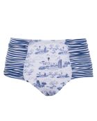 Bas de Maillot Taille Haute Helia Candor marine/blanc