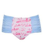 Bas de Maillot Taille Haute Helia Naive bleu/rose