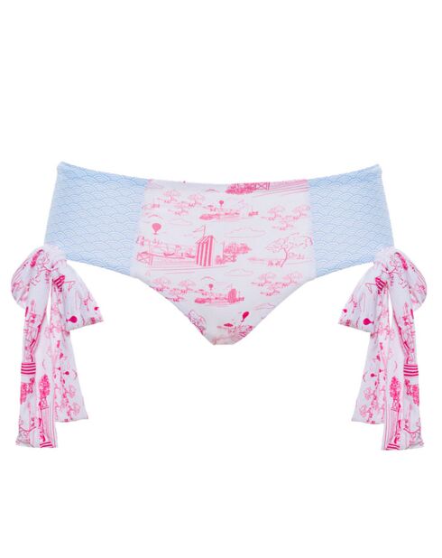 Uta Naive blauw/roze kort bikinibroekje