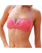 Haut de Maillot Bandeau Gemma Dune rose/gris