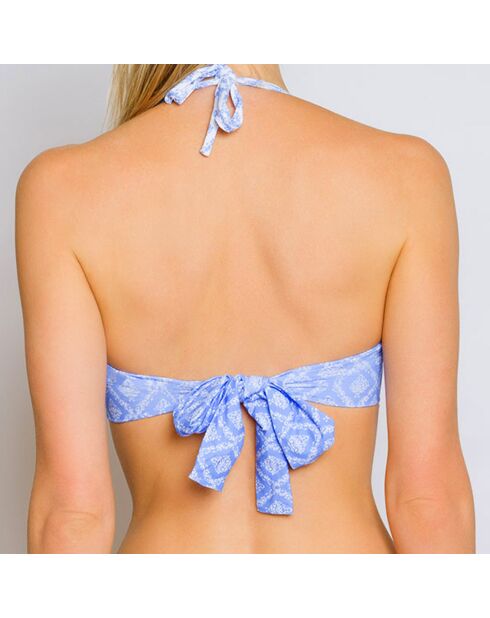 Gemma Rivage marineblauw/hemelsblauwe bikinitop met bandeau