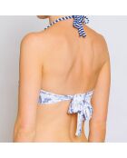 Haut de Maillot Bandeau Gemma Candor marine/blanc