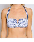 Haut de Maillot Bandeau Gemma Candor marine/blanc