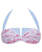 Haut de Maillot Bandeau Gemma Naive bleu/rose