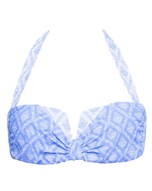 Gemma Rivage marineblauw/hemelsblauwe bikinitop met bandeau