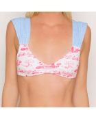 Haut de Maillot Brassière Pia Naive bleu/rose