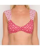Haut de Maillot Brassière Pia Sirocco rose/blanc