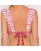 Haut de Maillot Brassière Pia Sirocco rose/blanc