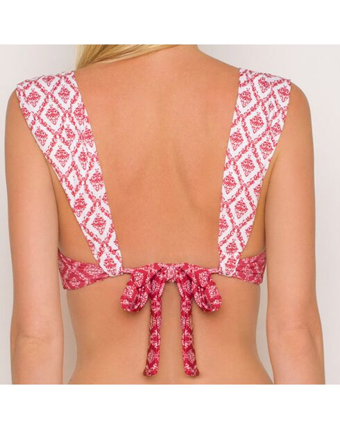 Haut de Maillot Brassière Pia Sirocco rose/blanc
