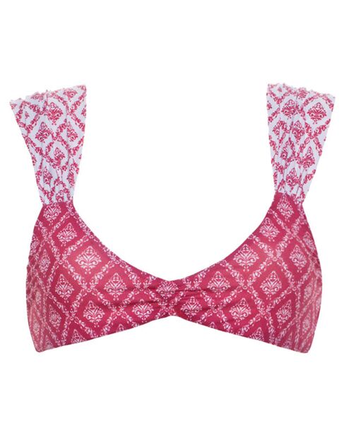 Haut de Maillot Brassière Pia Sirocco rose/blanc