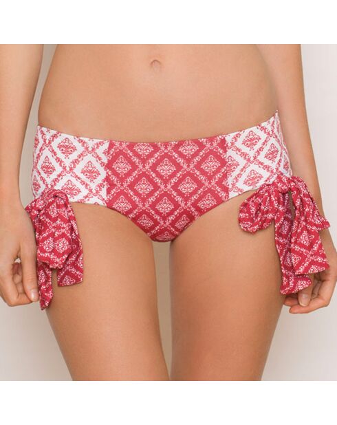 Uta Sirocco roze/wit kort bikinibroekje