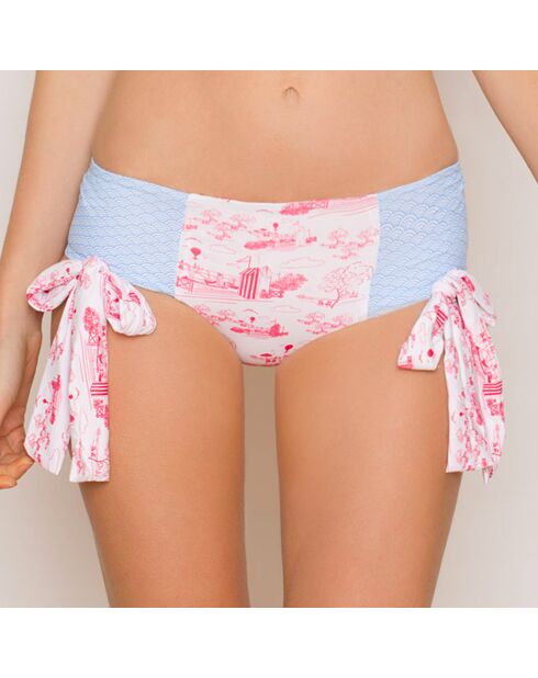Uta Naive blauw/roze kort bikinibroekje