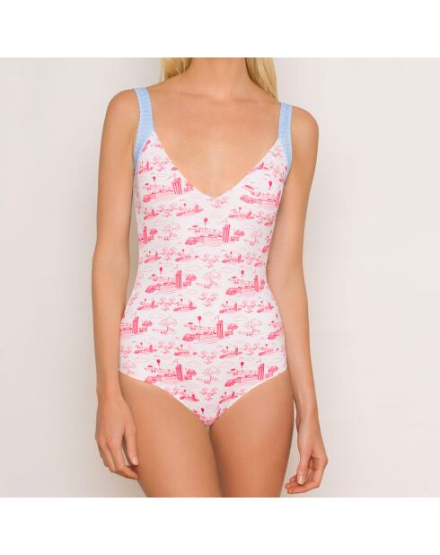 Maillot de Bain 1 Pièce Nageur Olivia Naive bleu/rose