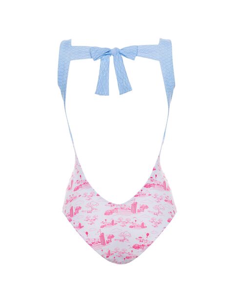 Maillot de Bain 1 Pièce Nageur Olivia Naive bleu/rose