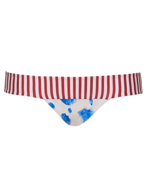 Bas de Maillot Bréilien Nora Zephyr blanc/ciel/rouge