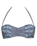 Haut de Maillot Bandeau Riva Masai marine/ciel/rose