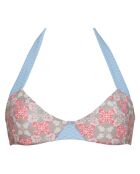 Haut de Maillot Brassière Isla Boho taupe/bleu/rouge