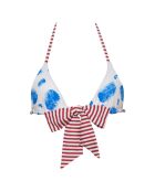 Haut de Maillot Triangle Cara Zephyr blanc/ciel/rouge