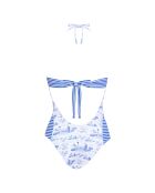 Maillot de bain 1 pièce Louisa Candor marine/blanc