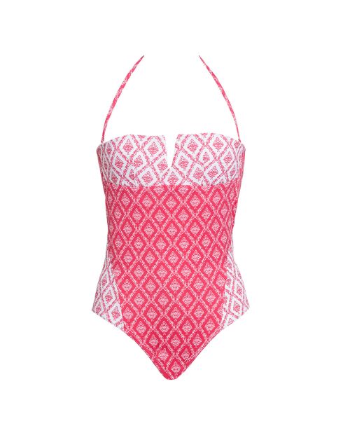 Maillot de bain 1 pièce Louisa Sirocco rouge/blanc
