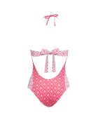Maillot de bain 1 pièce Louisa Sirocco rouge/blanc