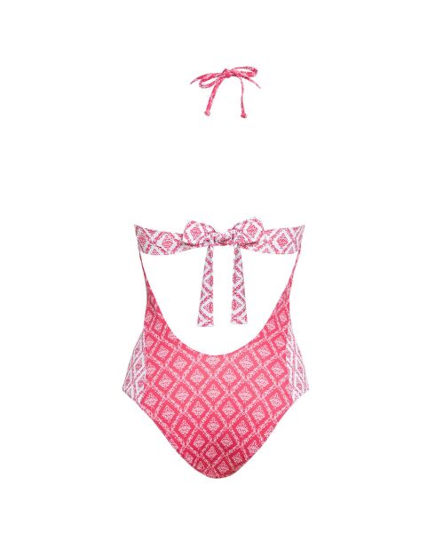 Maillot de bain 1 pièce Louisa Sirocco rouge/blanc