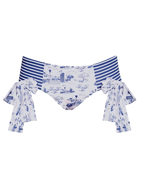 Bas de Maillot Shorty Uta Candor marine/blanc