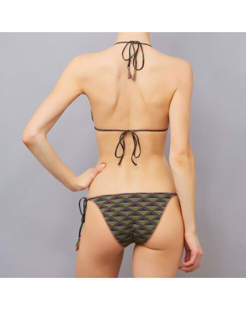 Maillot de bain 2 pièces Karoo  triangles souples vert