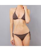 Maillot de bain 2 pièces Karoo  triangles souples noir