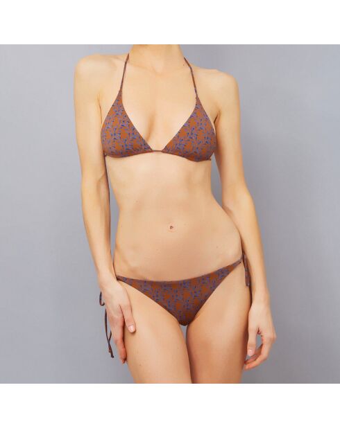 Maillot de bain 2 pièces Ramas  triangles souples  marron