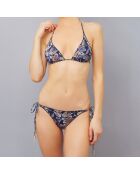Maillot de bain Flores 2 pièces triangles souples marine