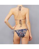 Maillot de bain Flores 2 pièces triangles souples marine