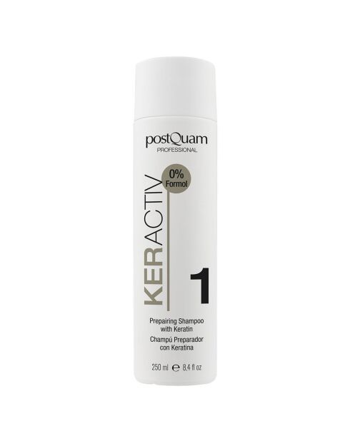 Shampooing préparateur au lissage des cheveux à la kératine pour tous types de cheveux 250 ml