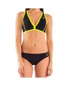 Haut de maillot Brassière en Néoprène jaune néon
