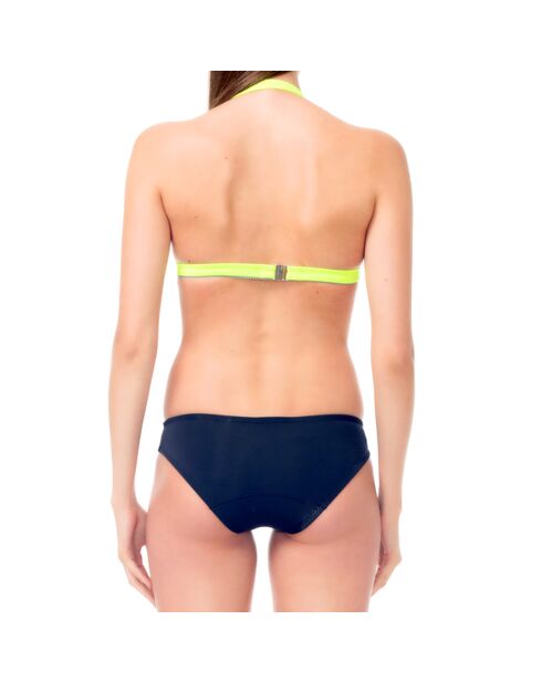Haut de maillot Triangle en Néoprène jaune fluo