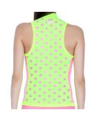 Top de bain Anti UV en Néoprène imprimé étoiles rose/jaune
