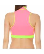 Brassière de bain en Néoprène rose/jaune